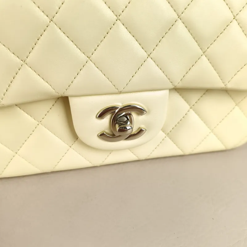 Chanel Crossbody Bag Classic Flap Large Mini CF Mini Yellow Lambskin mini 20 × 6 × 12 cm — detail view 13 of 13