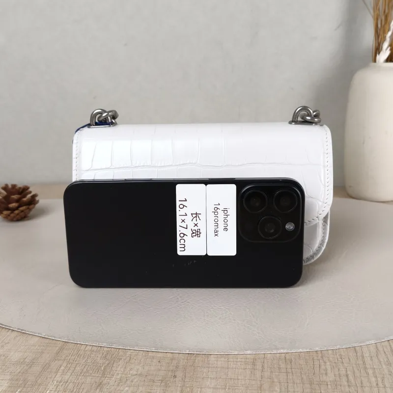 BALENCIAGA Crossbody Bag GOSSIP xs Chain Bag White Calfskin XS 19 × 7 × 10 cm — cover view 4 of 5