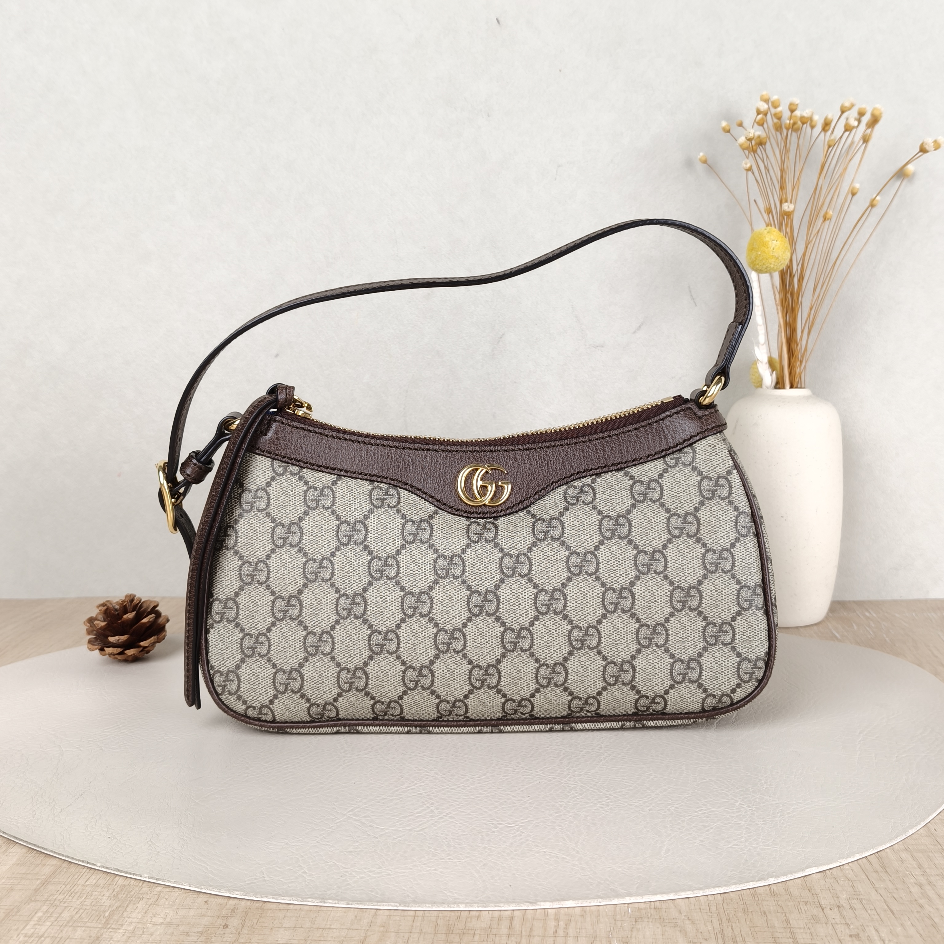 GUCCI Shoulder Bag Ophidia Monogram PVC Small25 × 6.5 × 15 cm