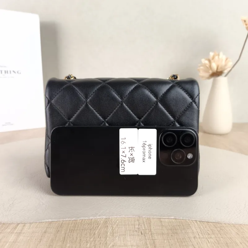 Chanel Crossbody Bag C Edition Black Lambskin Mini 18 × 7 × 12 cm — cover view 6 of 6