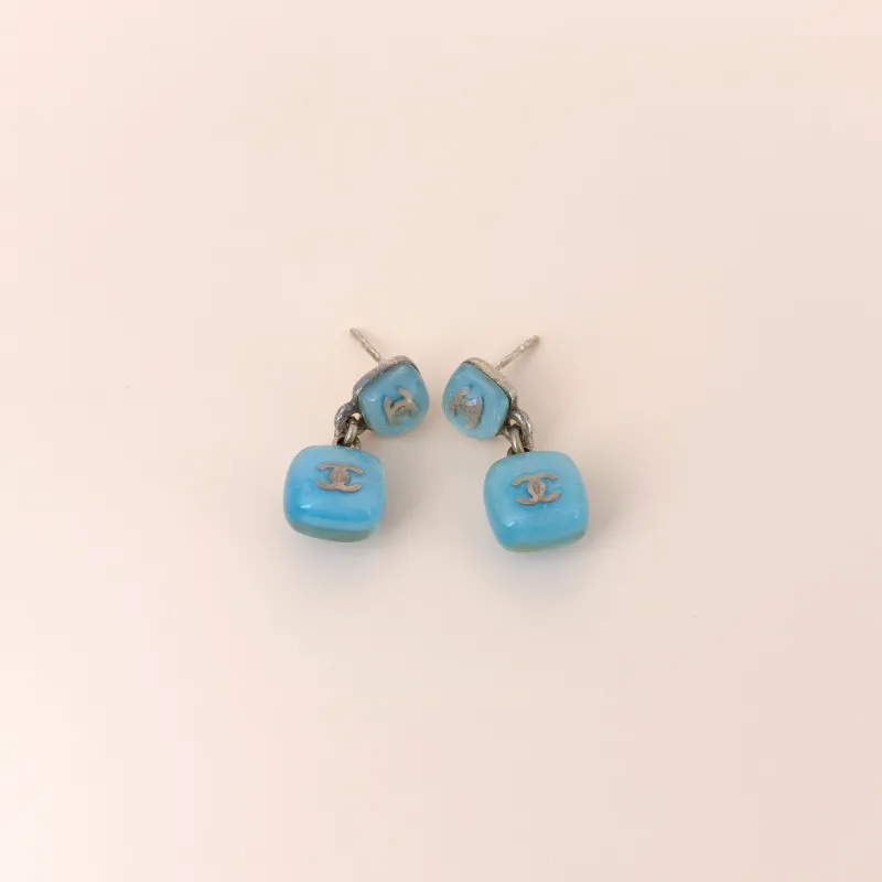 Chanel Earrings c Earrings Blue · One Size