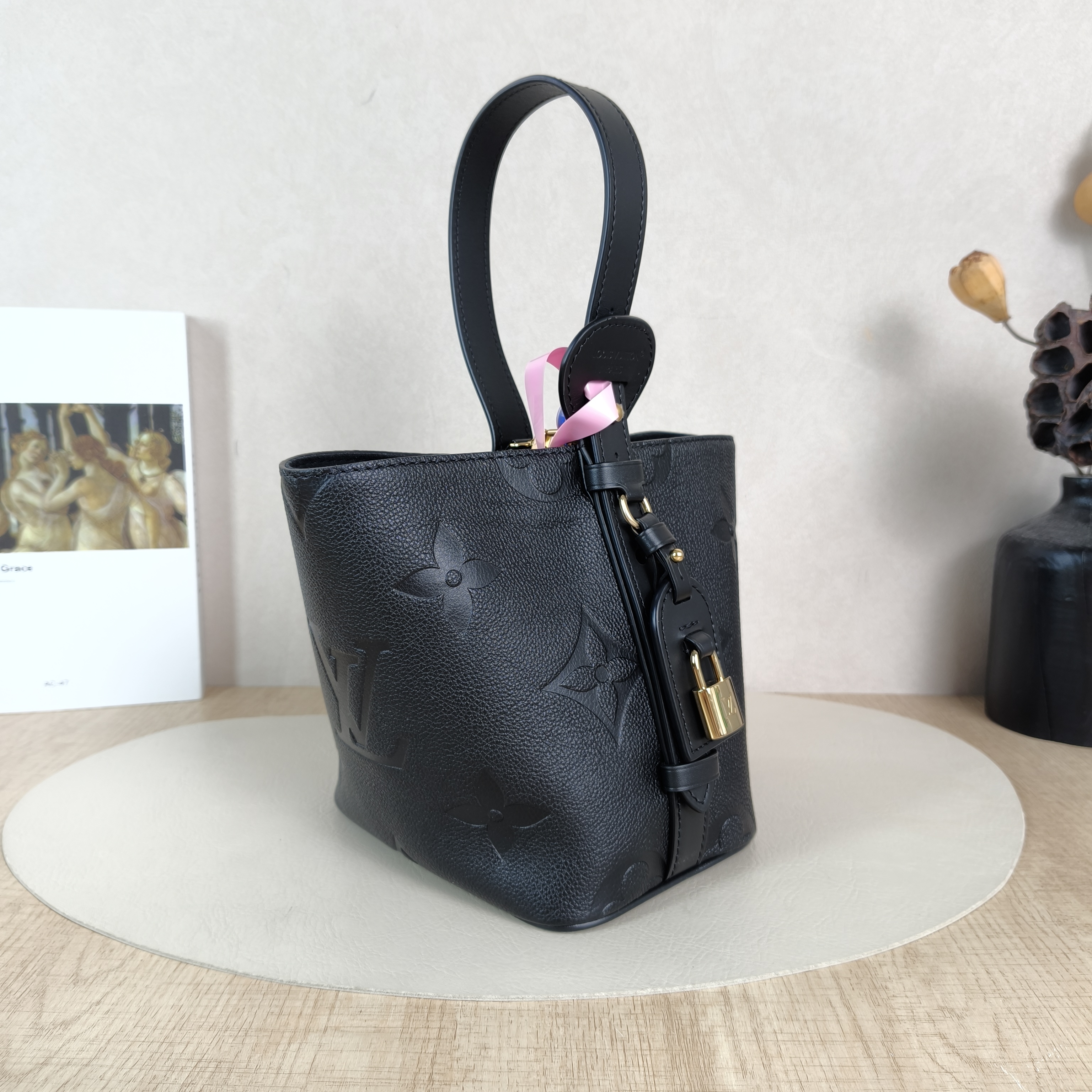 Louis Vuitton Top Handle Bag ALL IN BB Black Empreinte Embossed Calfskin BB16 × 12 × 18 cm — cover view 4 of 5