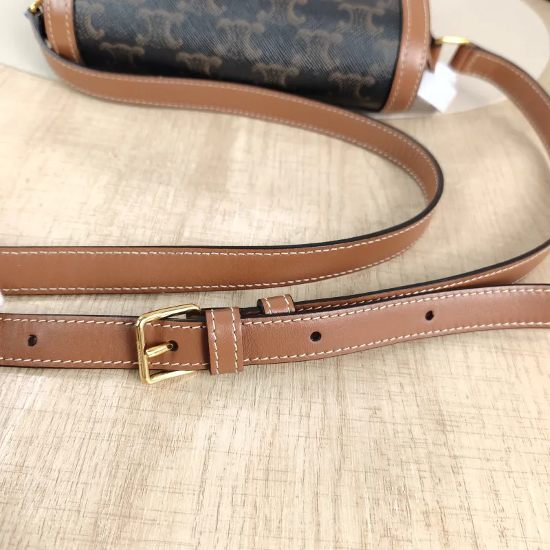 CELINE Crossbody Bag Teen Triomphe Monogram PVC Small 18.5 × 7 × 13.5 cm — detail view 10 of 11