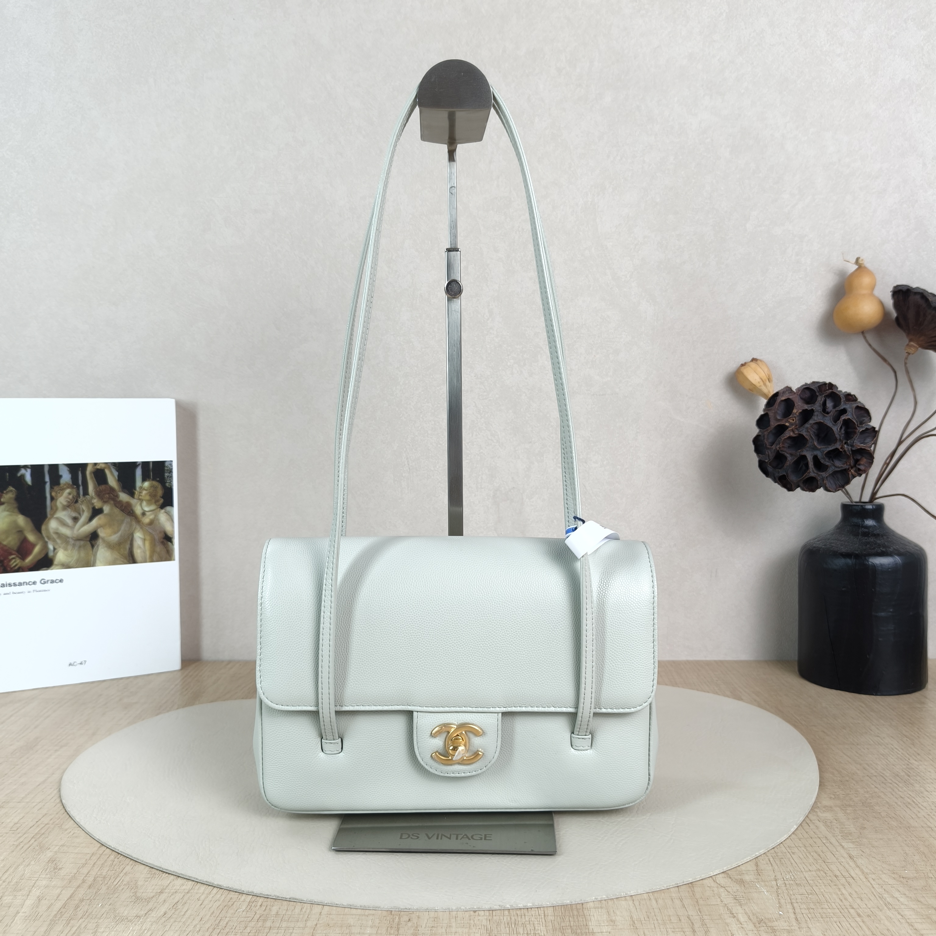 Chanel Shoulder Bag26p preppy coco Green Grained Calfskin Small22 × 7 × 15 cm