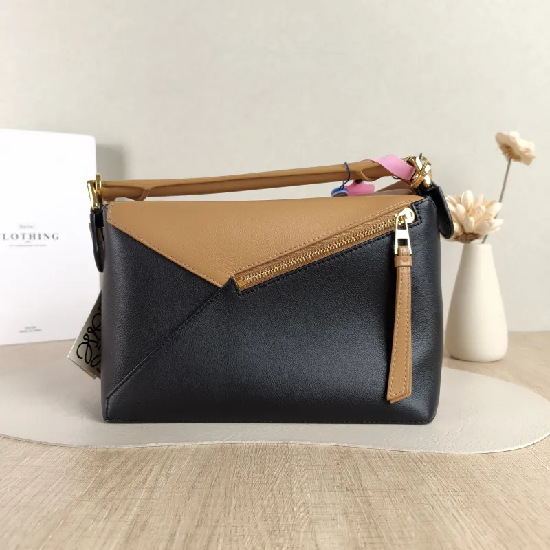 LOEWE Crossbody Bag Puzzle Brown Black CC alfskin Small 24 × 10.5 × 16.5 cm — cover view 5 of 5