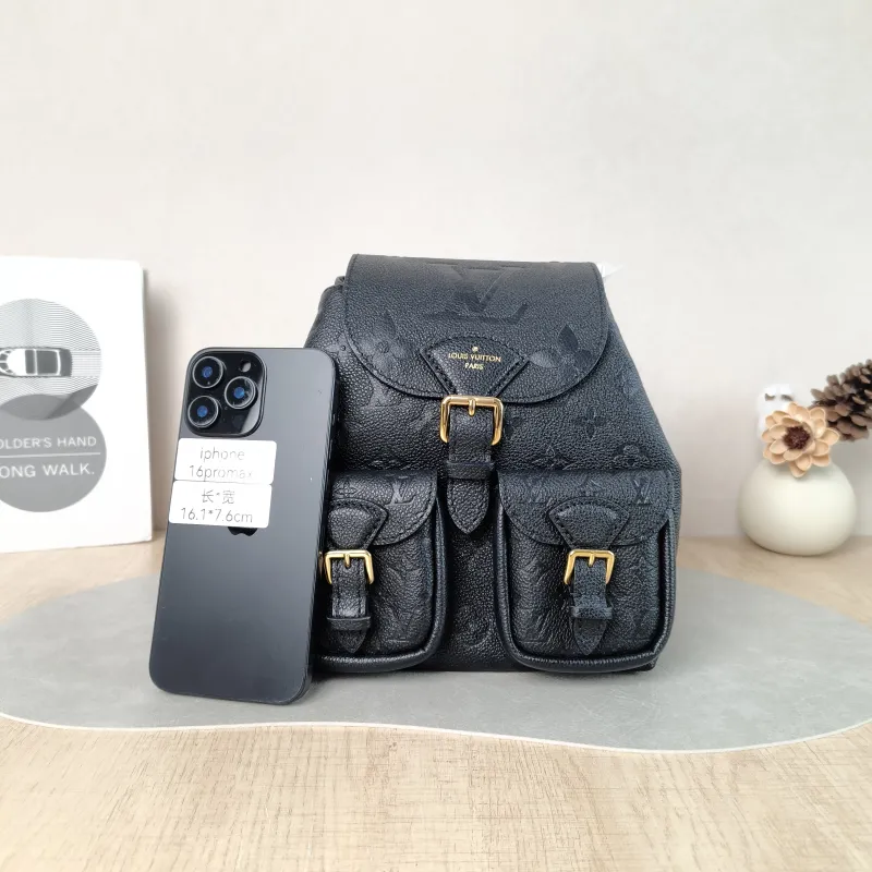 Louis Vuitton Backpack Backup Backpack Black Calfskin One Size 20 × 14 × 22 cm — cover view 2 of 5