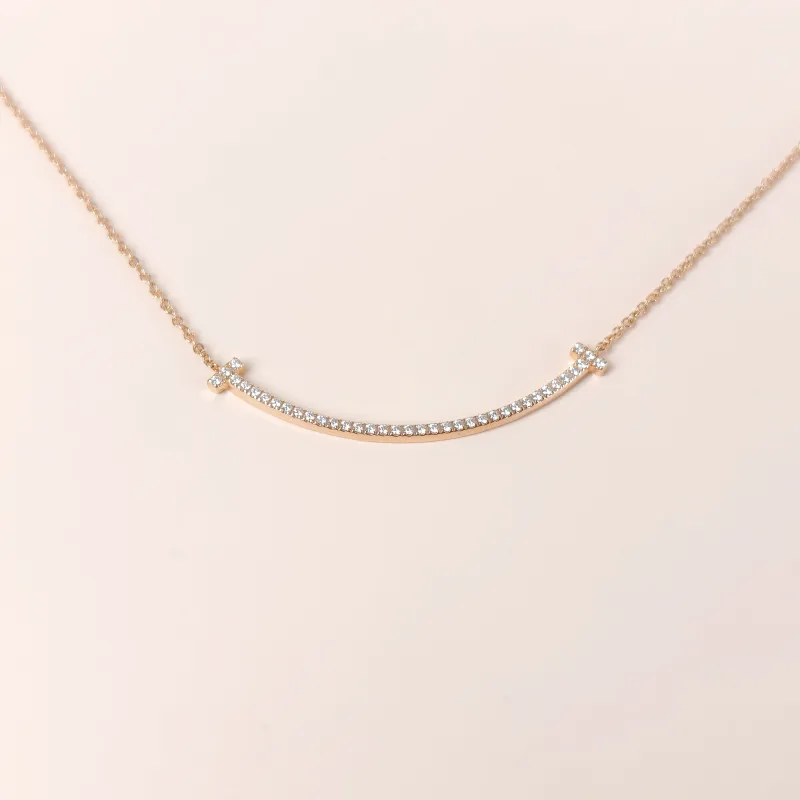 Tiffany&Co. Necklace TC ollection Smile Necklace Gold 18K Diamond Small 40cm — cover view 9 of 10