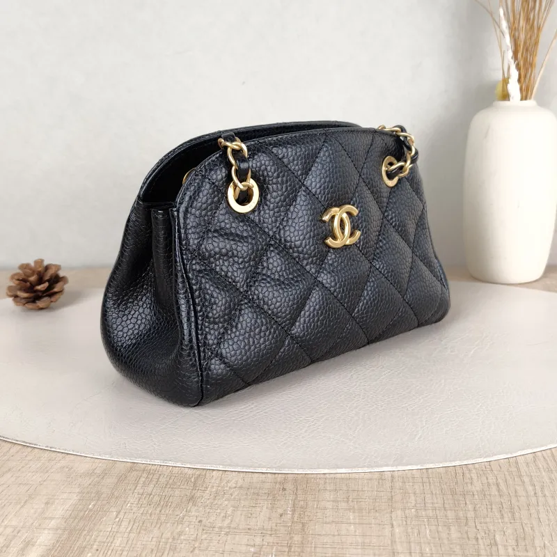 Chanel Crossbody Bag24k Bowling Bag Black Grained Calfskin One Size21 × 9 × 14 cm — cover view 2 of 5