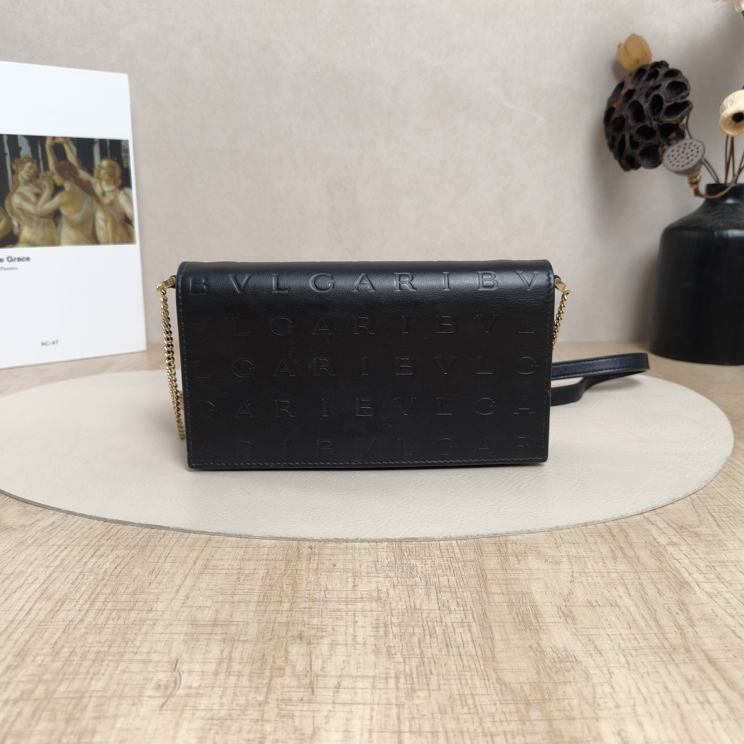 Bvlgari Shoulder Bag Collection Walletwoc Black Calfskin One Size19 × 4 × 11 cm
