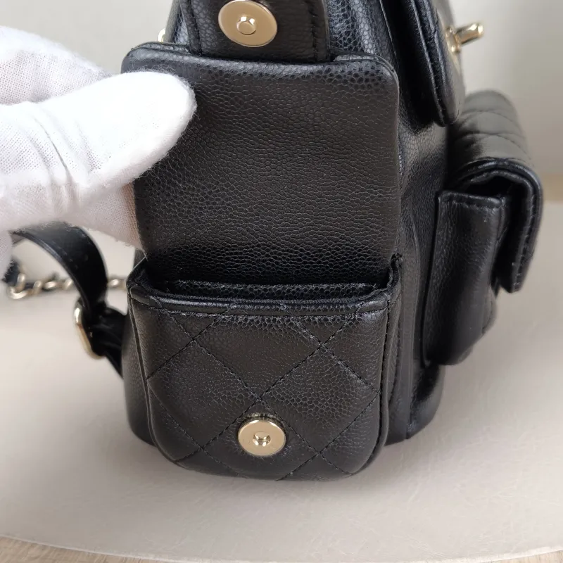 Chanel Backpackduma Black Calfskin Small18 × 9.5 × 19 cm — detail view 4 of 16