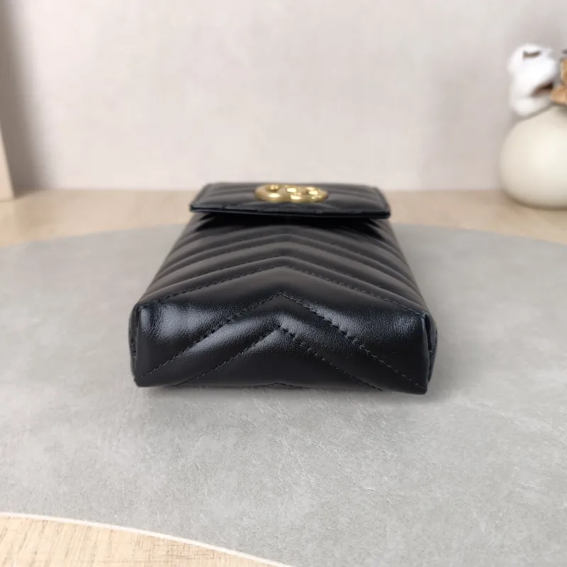 GUCCI Crossbody Bag Crossbody Bag Black Calfskin 10 × 3 × 19 cm — cover view 3 of 5