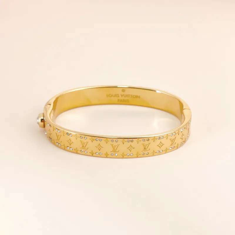 Louis Vuitton Banglelogo Bangle Gold S 16cm