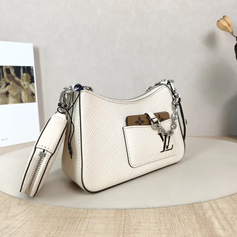 Louis Vuitton Shoulder Bag MARELLINI White Epi Embossed Calfskinmini19 × 6.5 × 13.5 cm — cover view 3 of 5