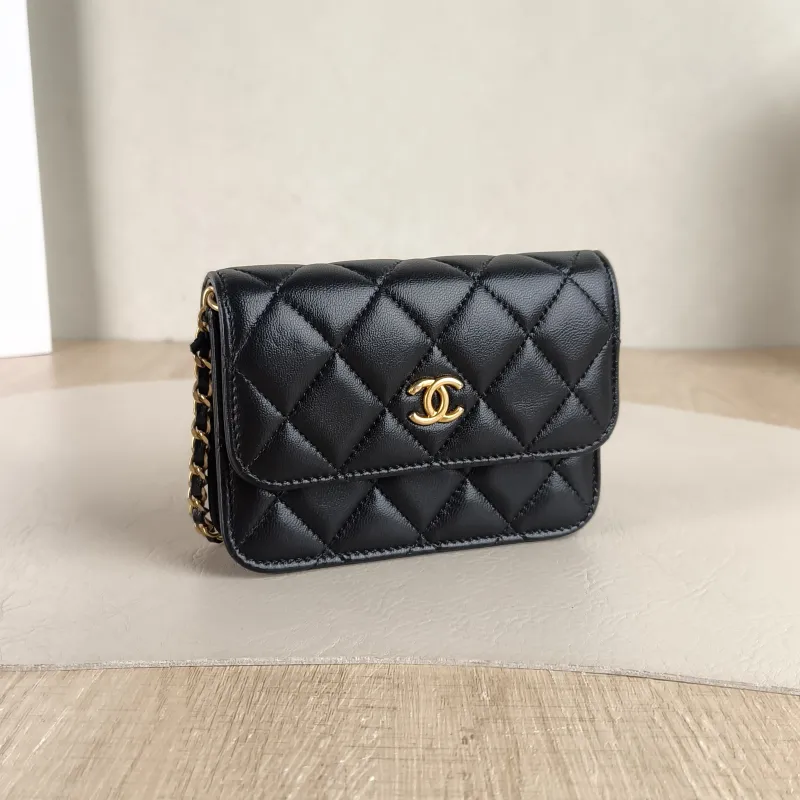 Chanel Crossbody Bag cf Collection Crossbody Bag Black Lambskin One Size 12 × 3 × 9 cm 31 — cover view 2 of 5