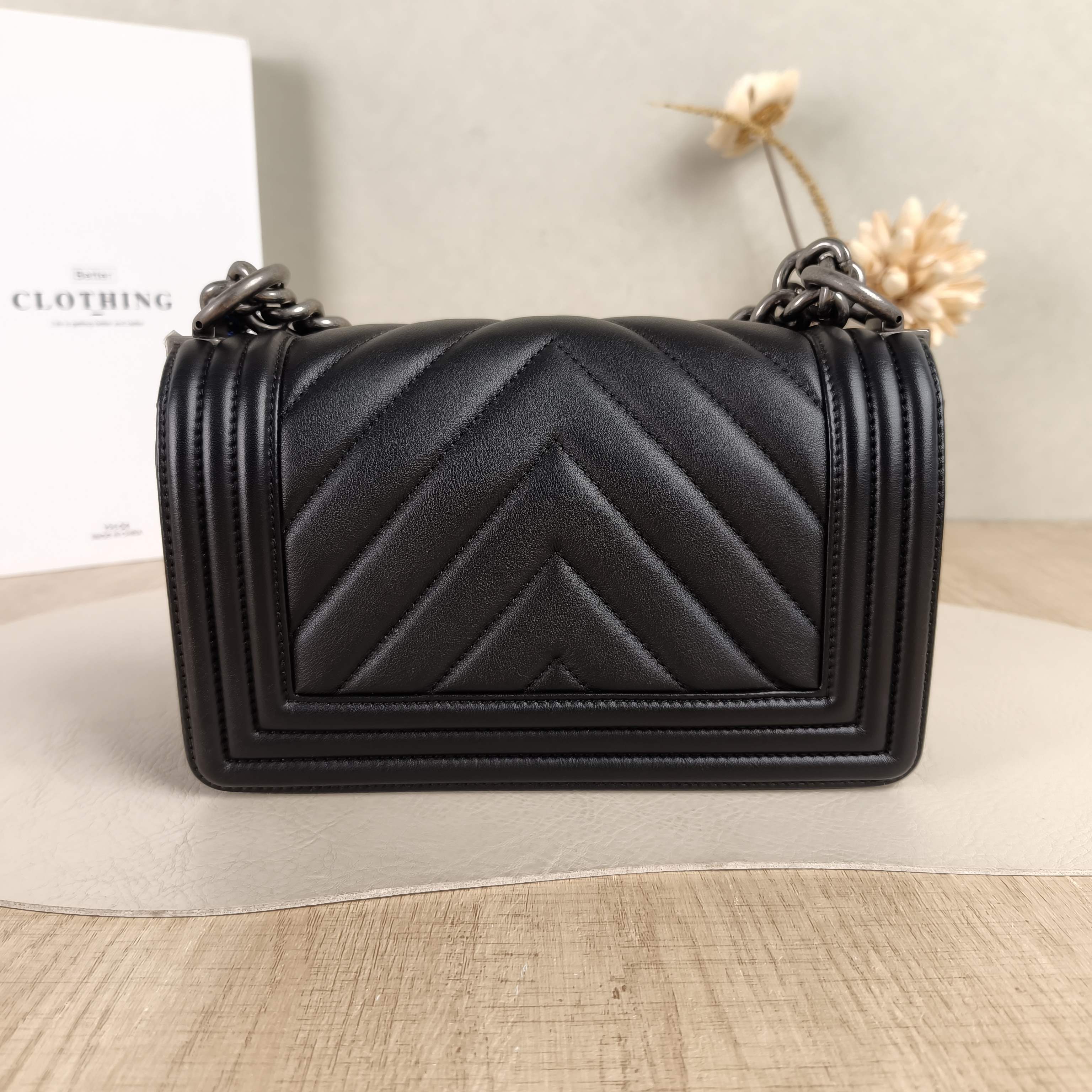 Chanel Crossbody Bagv leboy Black Calfskin Small20.5 × 8.5 × 12 cm — cover view 5 of 5
