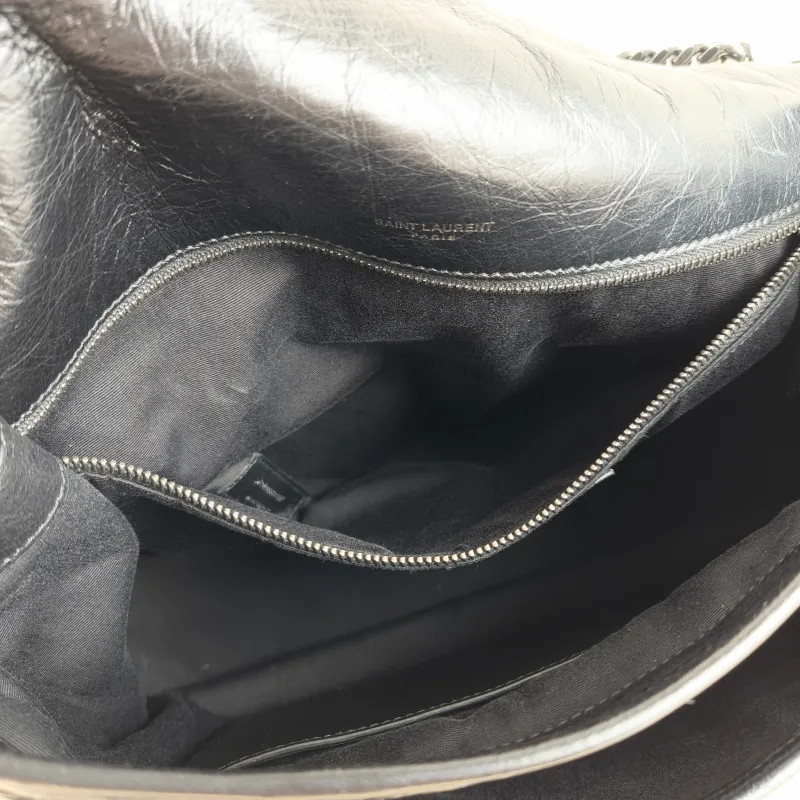 SAINT LAURENT Crossbody Bag Niki Black Calfskin Large 32 × 9 × 23 cm — detail view 4 of 13