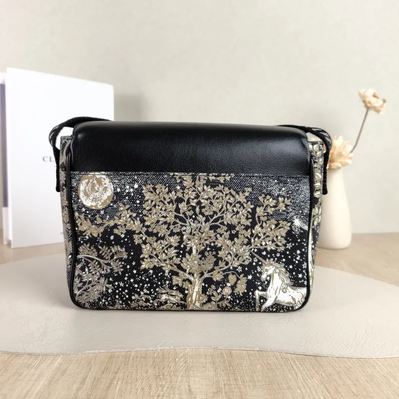 DIOR Crossbody Bag Magica Messenger Messenger Bag Black Canvas · Calfskin Small 21 × 8 × 17 cm — cover view 2 of 5