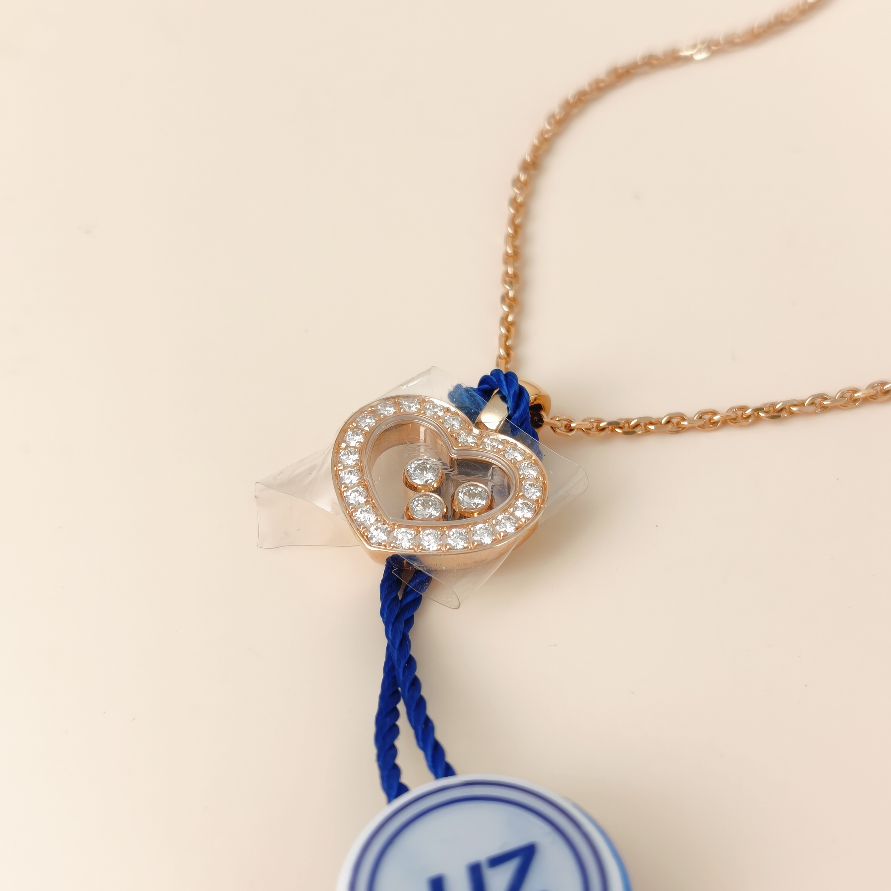 CHOPARD Necklace Happy Diamonds Icons Pavé Diamond Necklace Rose Gold Diamond18KR ose Gold One Size41cm — cover view 2 of 12