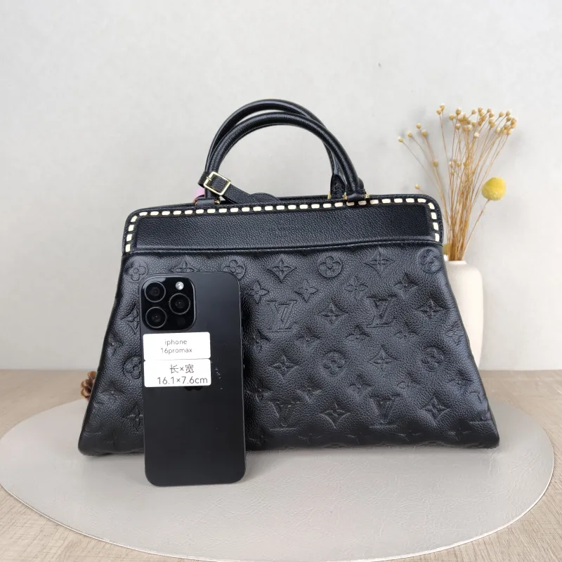 Louis Vuitton Top Handle Bag VOSGES Top Handle Crossbody Bag Black Calfskin One Size 35 × 13 × 22 cm — cover view 5 of 5