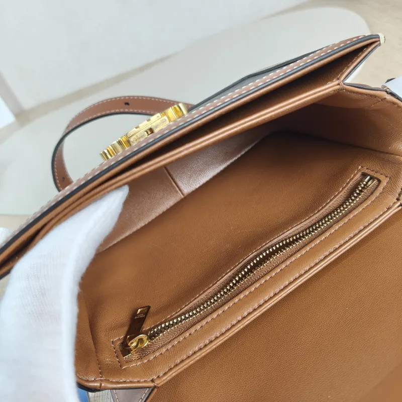 CELINE Crossbody Bag Teen Triomphe Monogram PVC Small 18.5 × 7 × 13.5 cm — detail view 4 of 11
