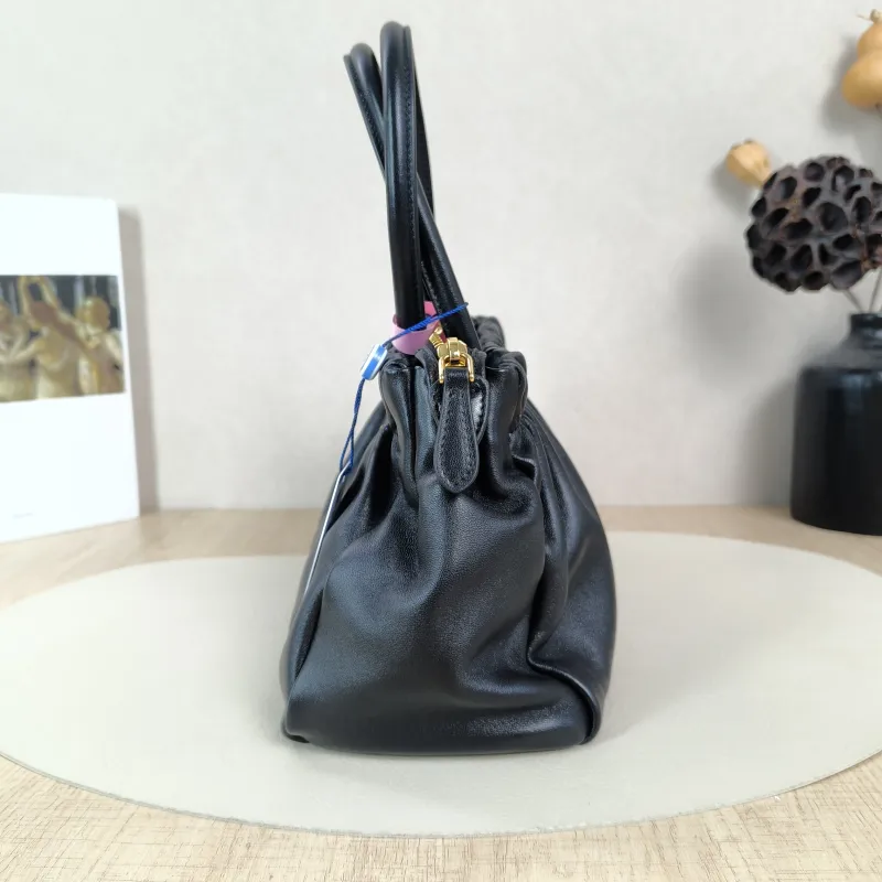 PRADA Crossbody Bag Black with Gold-Tone Hardware Crossbody Bag Black Lambskin One Size26 × 11 × 17 cm — detail view 7 of 12