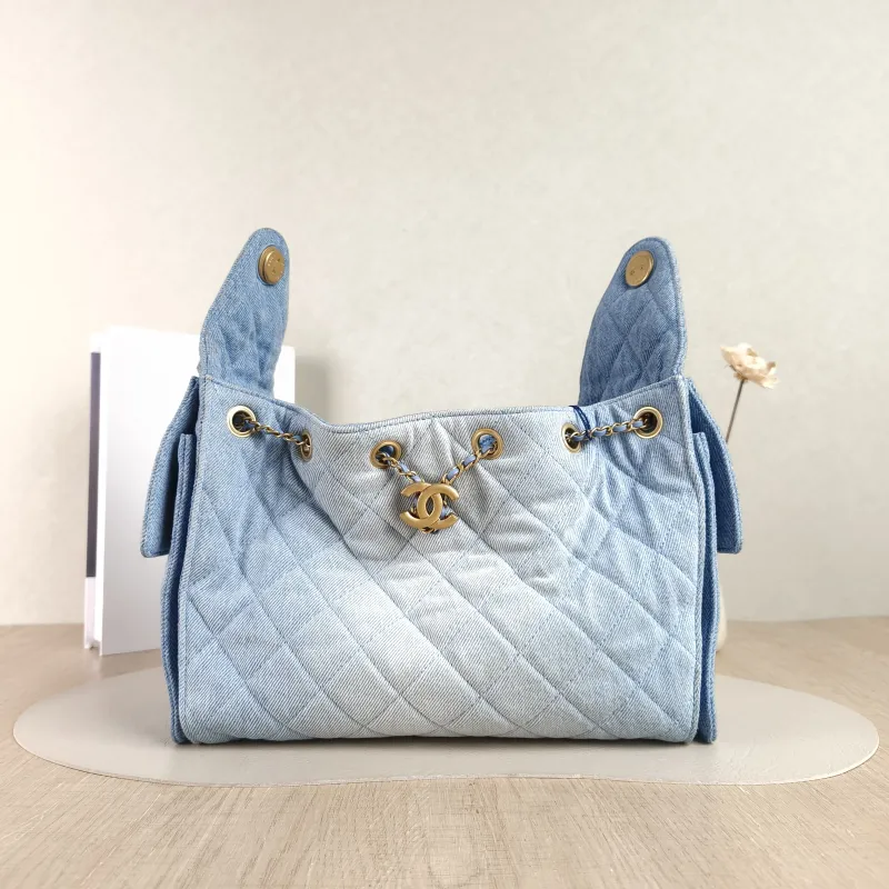 Chanel Shoulder Bag 25Bag Blue Small 26 × 14 × 30 cm