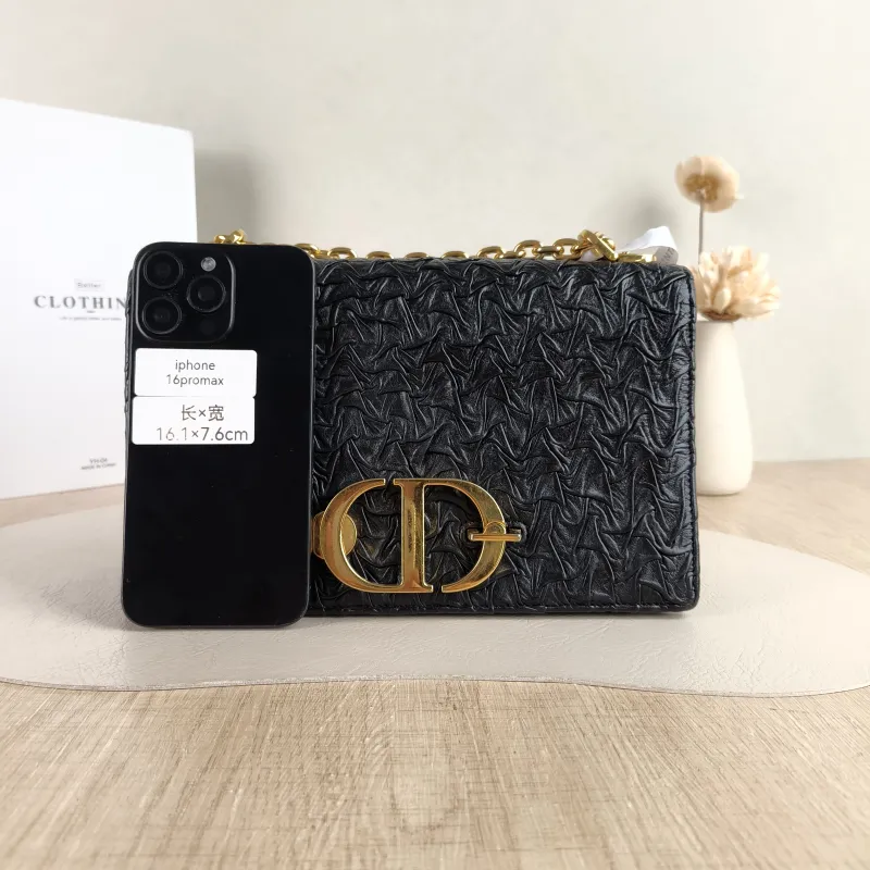 DIOR Crossbody Bag 30Montaigne 30 Edition Black Lambskin Medium 25 × 8 × 16.5 cm — cover view 5 of 5