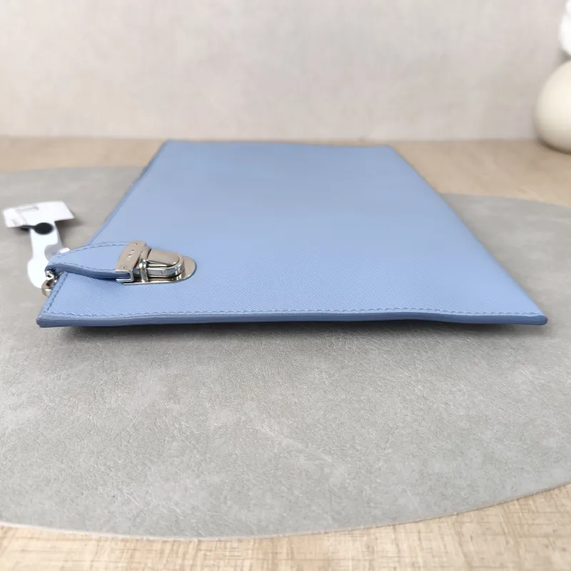 PRADA Clutch Clutch Blue Calfskin 30*19 — detail view 10 of 12
