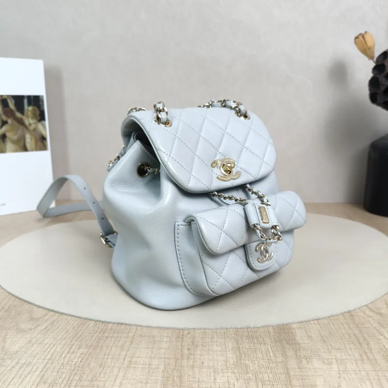 Chanel Backpack Duma Blue Lambskin Small18 × 12 × 18.5 cm — cover view 5 of 5