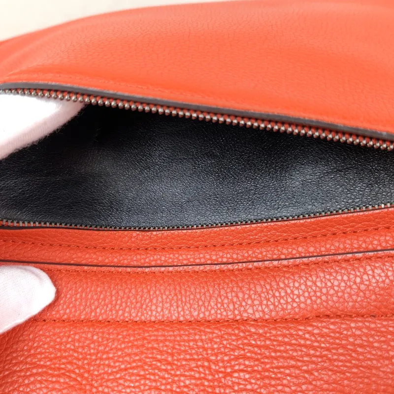 CELINE Crossbody Bag Trapeze Red Calfskin 30 × 17 × 23 cm — detail view 6 of 12