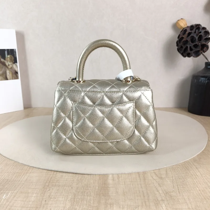 Chanel Crossbody Bag Coco Handle​ Grained Calfskin Mini 19 × 9 × 13 cm — cover view 4 of 5
