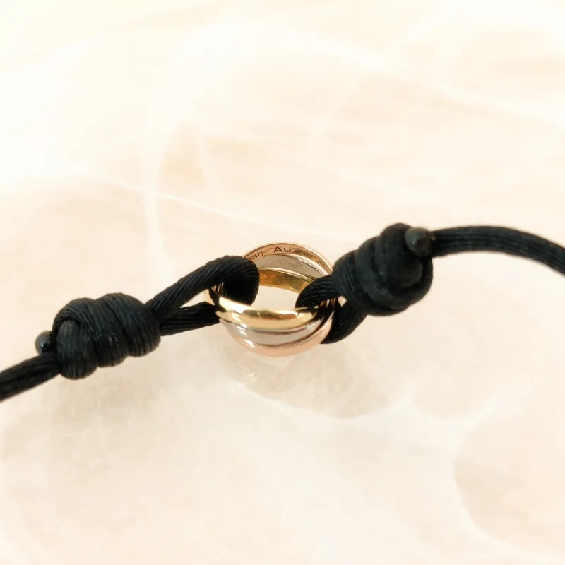 CARTIER Bracelet Trinity Collection Black 18KW hite Gold Yellow Gold Rose Gold One Size 22cm โ cover view 6 of 6