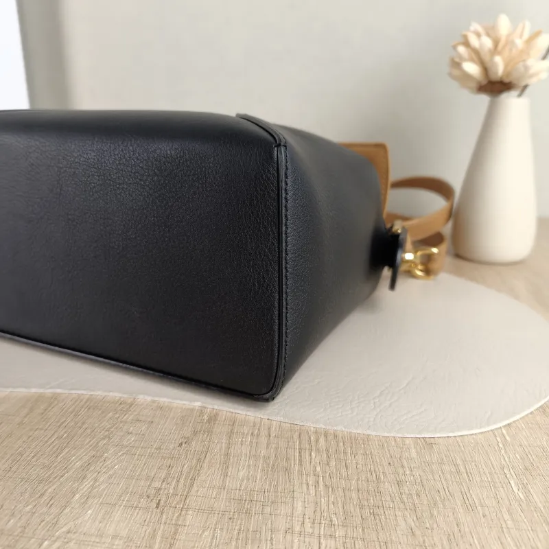 LOEWE Crossbody Bag Puzzle Brown Black CC alfskin Small 24 × 10.5 × 16.5 cm — detail view 8 of 12