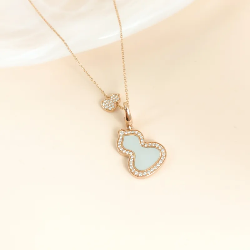 Qeelin Necklace Wulu Collection Necklace White Mother-of-Pearl Diamond18KR ose Gold One Size 40cm — cover view 3 of 8