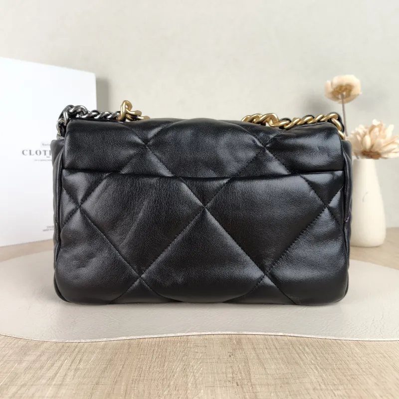 Chanel Crossbody Bag 19Bag Black SL ambskin Small 26 × 9 × 16 cm — cover view 4 of 5