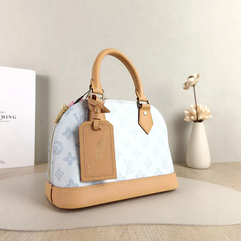 Louis Vuitton Top Handle Bag Alma BB Blue PVC BB 23.5 × 11.5 × 17.5 cm — cover view 3 of 6