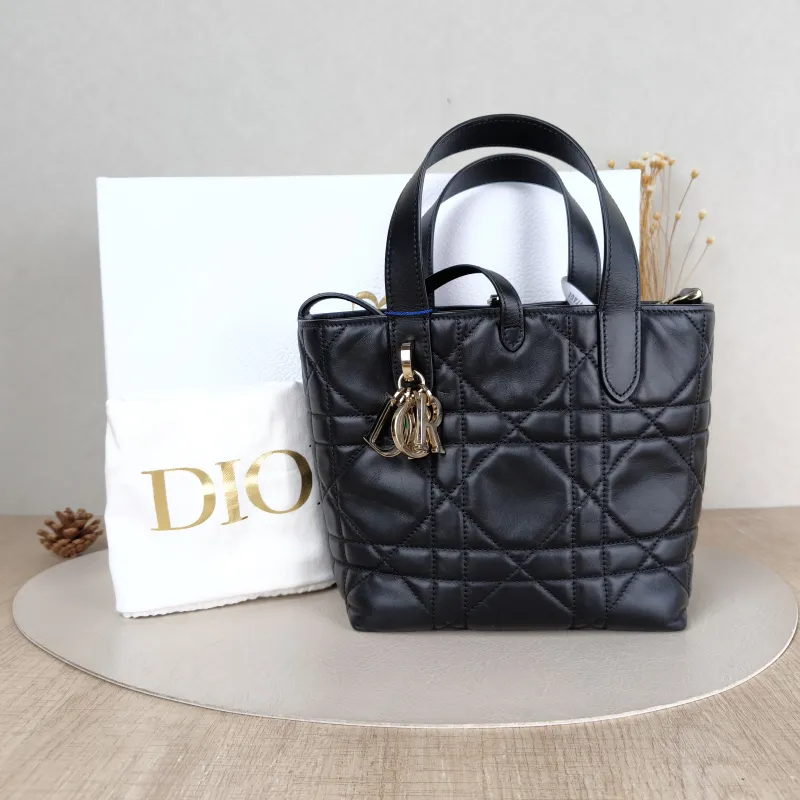 DIOR Shoulder Bag TOUJOURS Edition Black Calfskin Small 18.5 × 12 × 18.5 cm — cover view 3 of 6