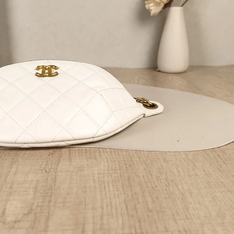 Chanel Belt Bag Belt Bag White Grained Calfskin One Size23 × 6 × 12 cm — detail view 2 of 13