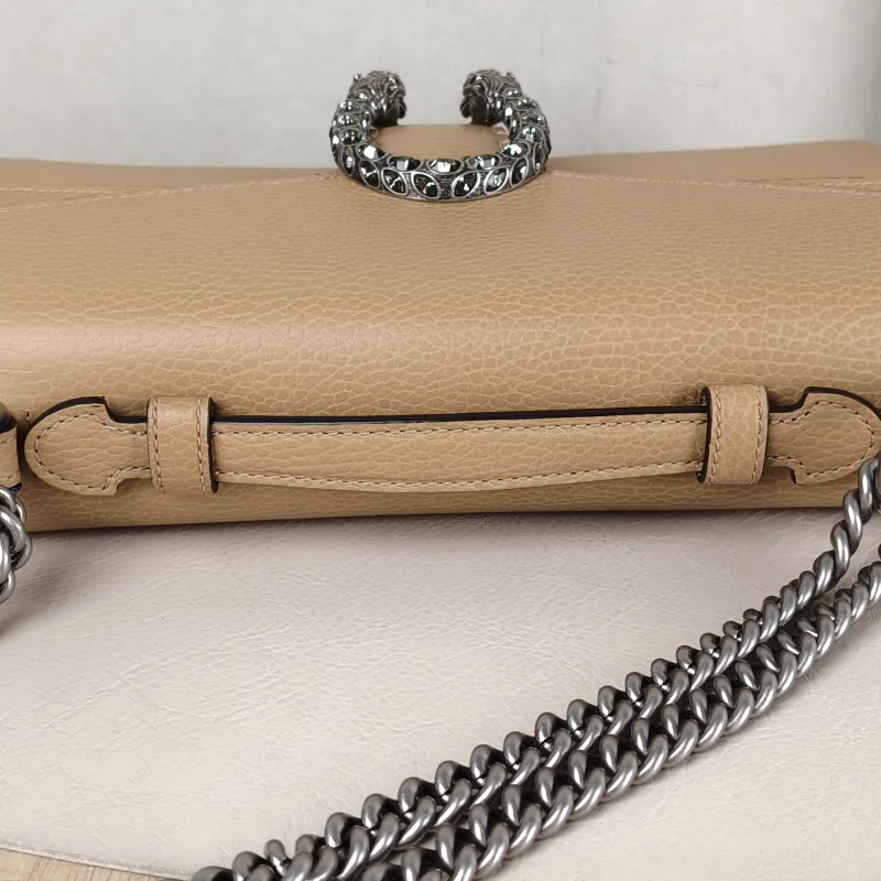 GUCCI Top Handle Bag Dionysus Edition Brown Calfskin Medium 28 × 9 × 17 cm — detail view 5 of 15