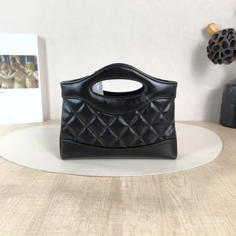 Chanel Shoulder Bag 31Bag Black Waxed Leather Calfskin nano 20.5 × 3.5 × 17 cm — cover view 2 of 6