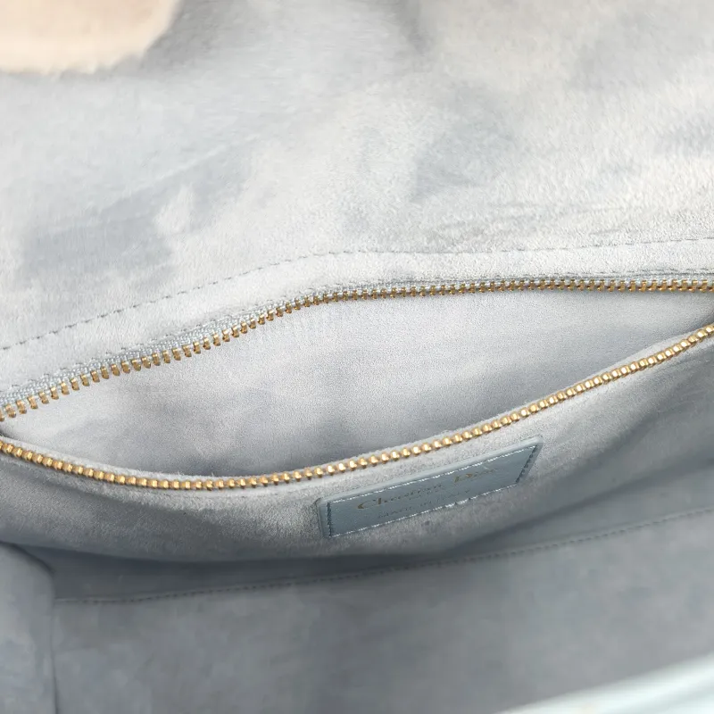 DIOR Top Handle Bag Lady Lady Dior Bag Blue Lambskin Medium 24 × 12 × 21 cm — detail view 3 of 14