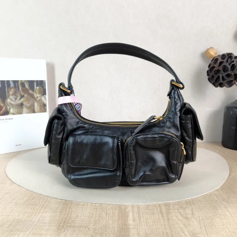 Miumiu Shoulder Bag Pocket Black SL ambskin Small 21 × 6 × 12 cm — cover view 5 of 5