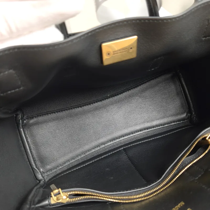 BALENCIAGA Crossbody Bag Bel air Black with Gold-Tone Hardware Calfskin Mini 23.5 × 8 × 17 cm — detail view 5 of 13