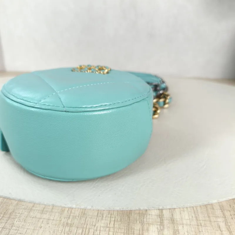 Chanel Crossbody Bag 19bag Blue Lambskin Mini 12 × 4.5 × 12 cm 31 — detail view 1 of 11