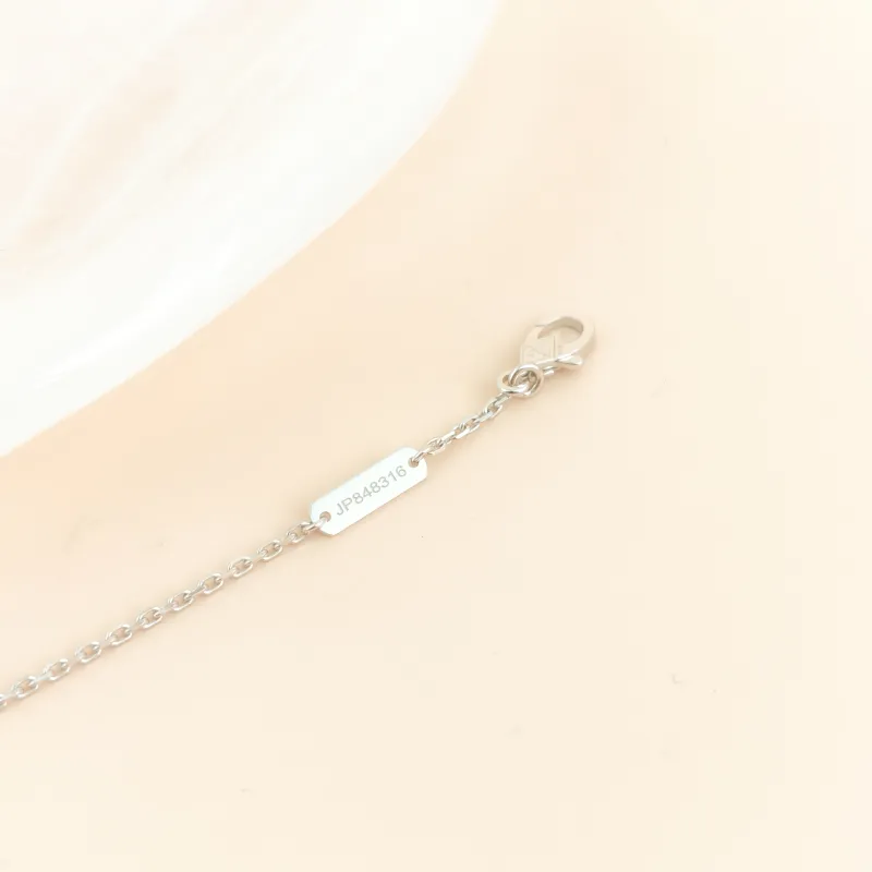 Van Cleef & Arpels Necklace Alhambra Alhambra Collection Pavé Diamond White Gold 18KW hite Gold Diamond Vintage Small 42cm — cover view 10 of 11