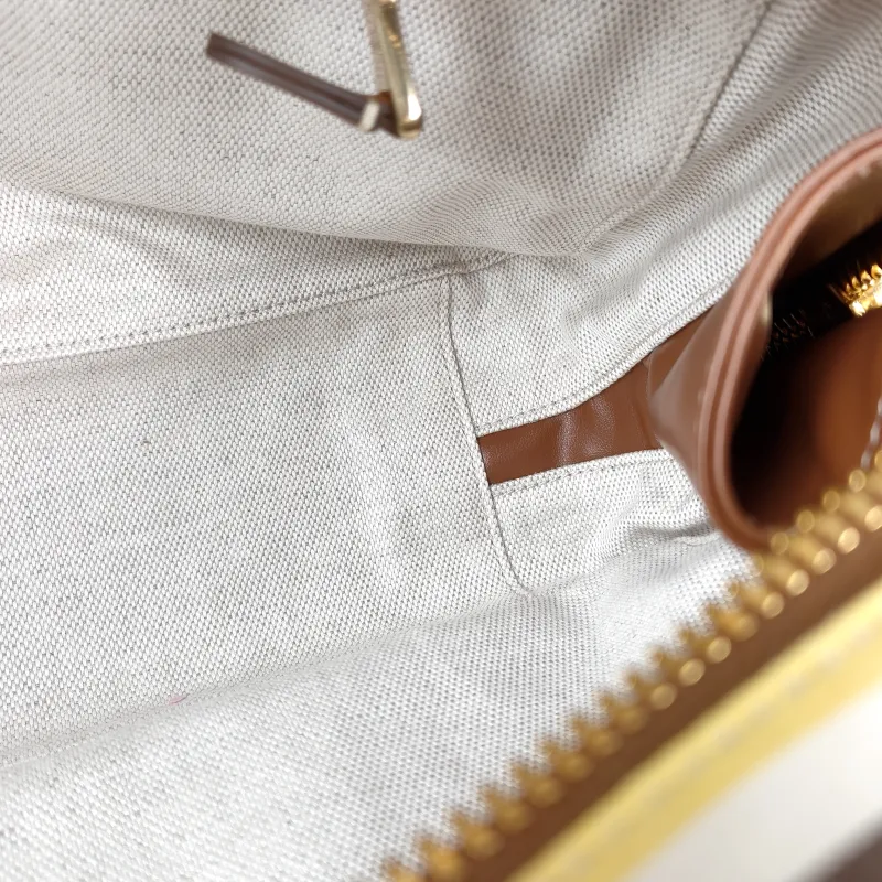 Miumiu Top Handle Bag Beau Colorblock Canvas · Calfskin Large 34 × 10 × 23 cm — detail view 1 of 11