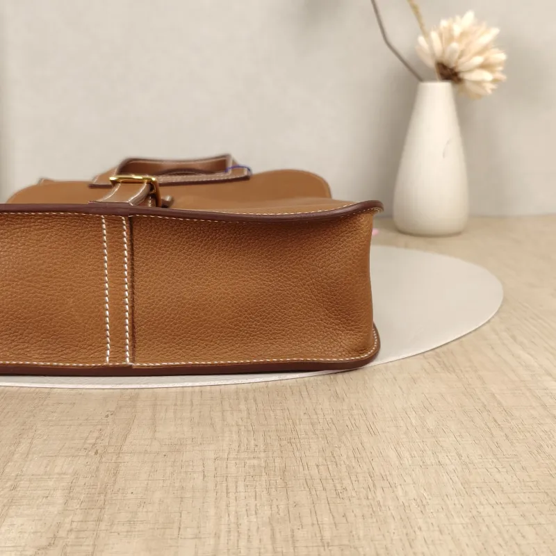 Hermès Shoulder Bag Halzan 25 Brown Saddle Leather Small25 × 8 × 17 cm — cover view 6 of 9