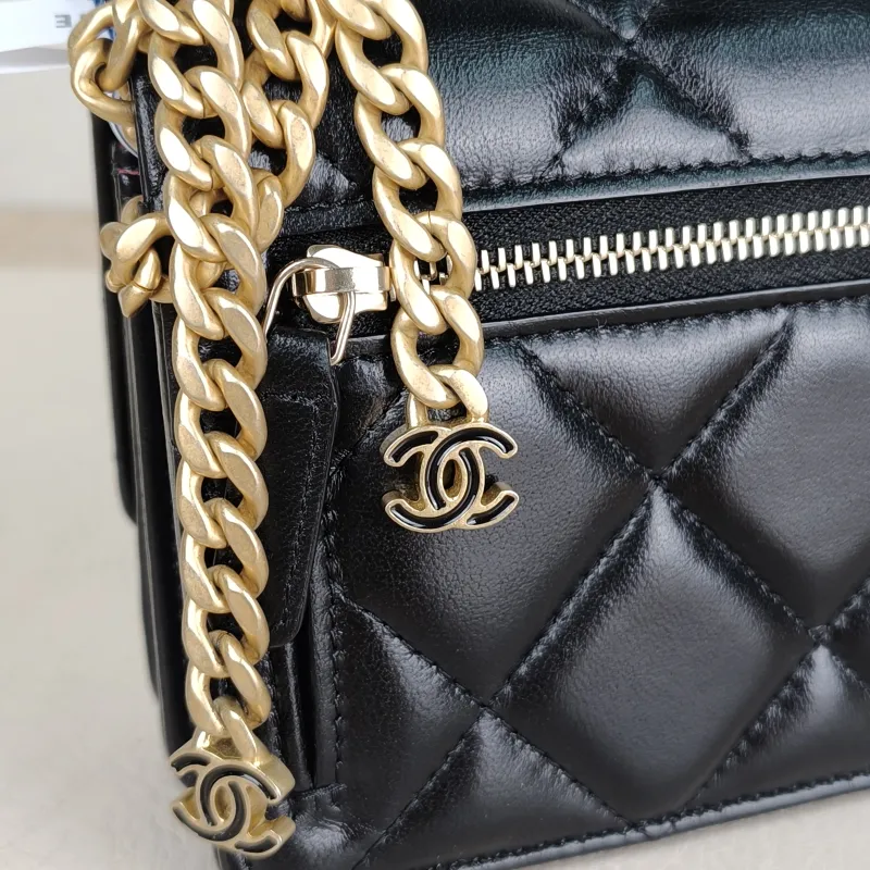 Chanel Crossbody Bag CF WOC Black Lambskin Mini 15 × 5 × 10 cm 31 — detail view 12 of 16
