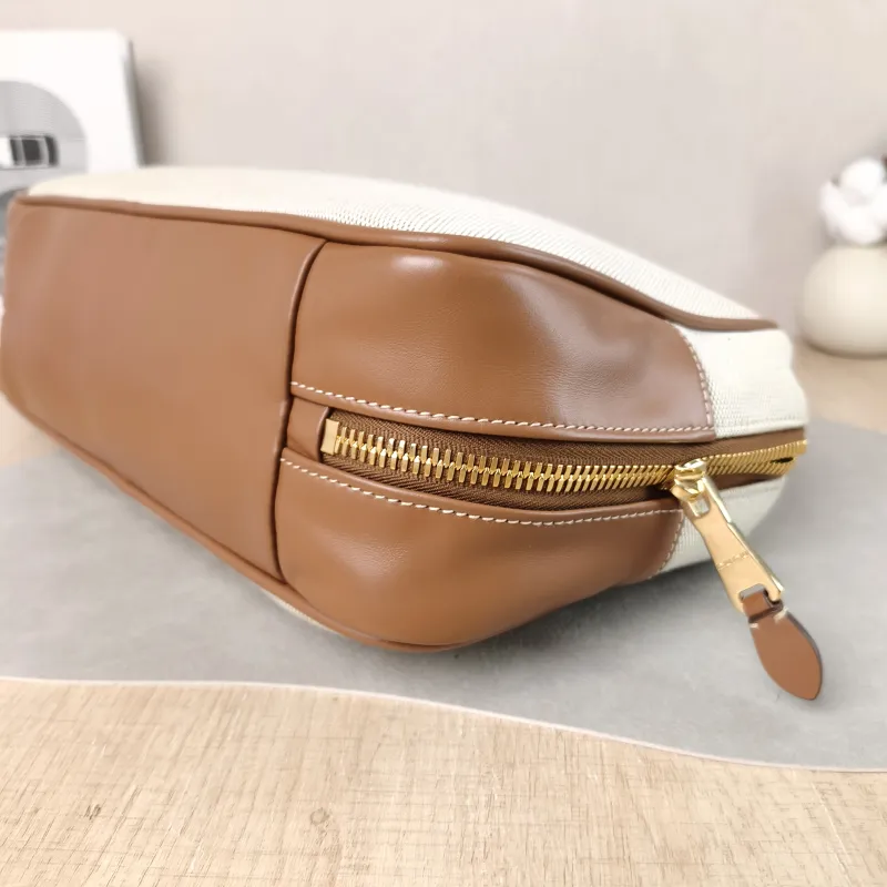 Miumiu Top Handle Bag Beau Brown Canvas · Calfskin Large 34 × 10 × 20 cm — detail view 6 of 12