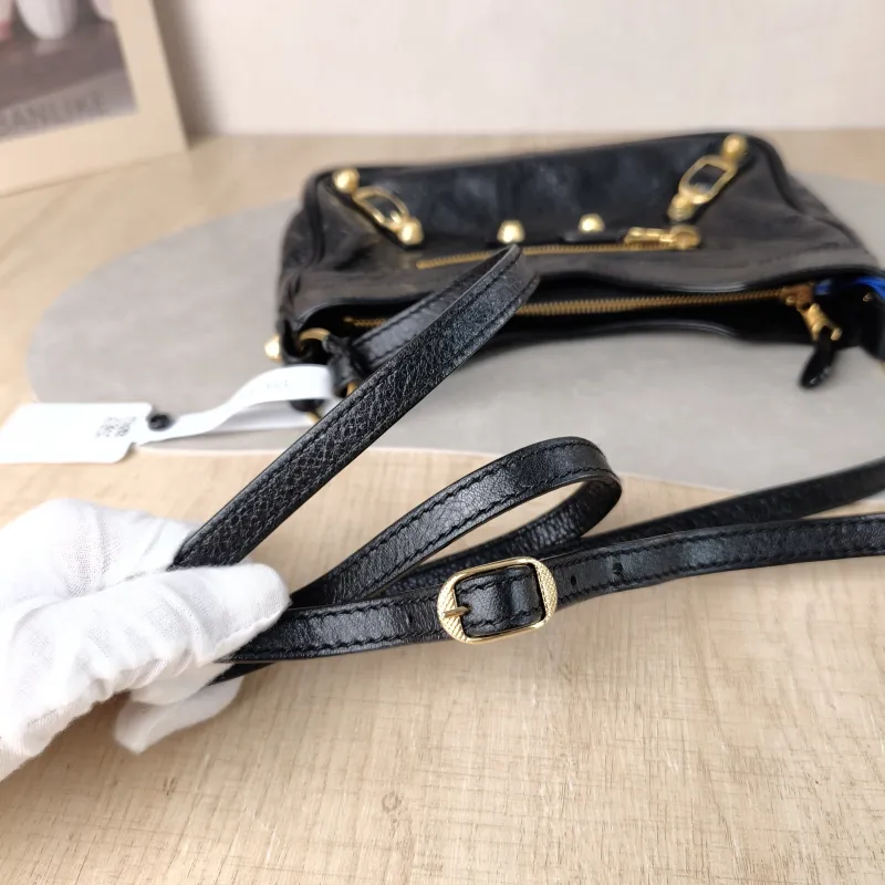 BALENCIAGA Shoulder Bag Black Lambskin 23 × 5 × 14.5 cm — detail view 10 of 11